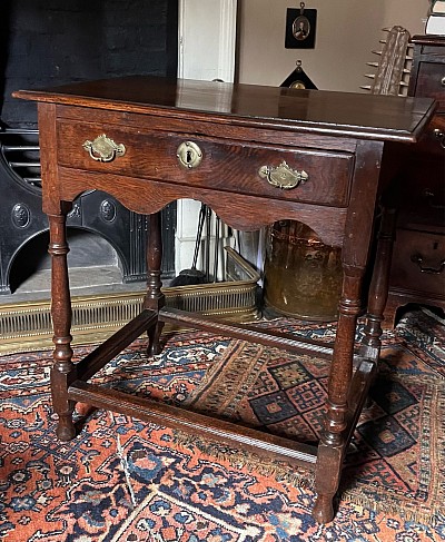 Early 18th century oak side table