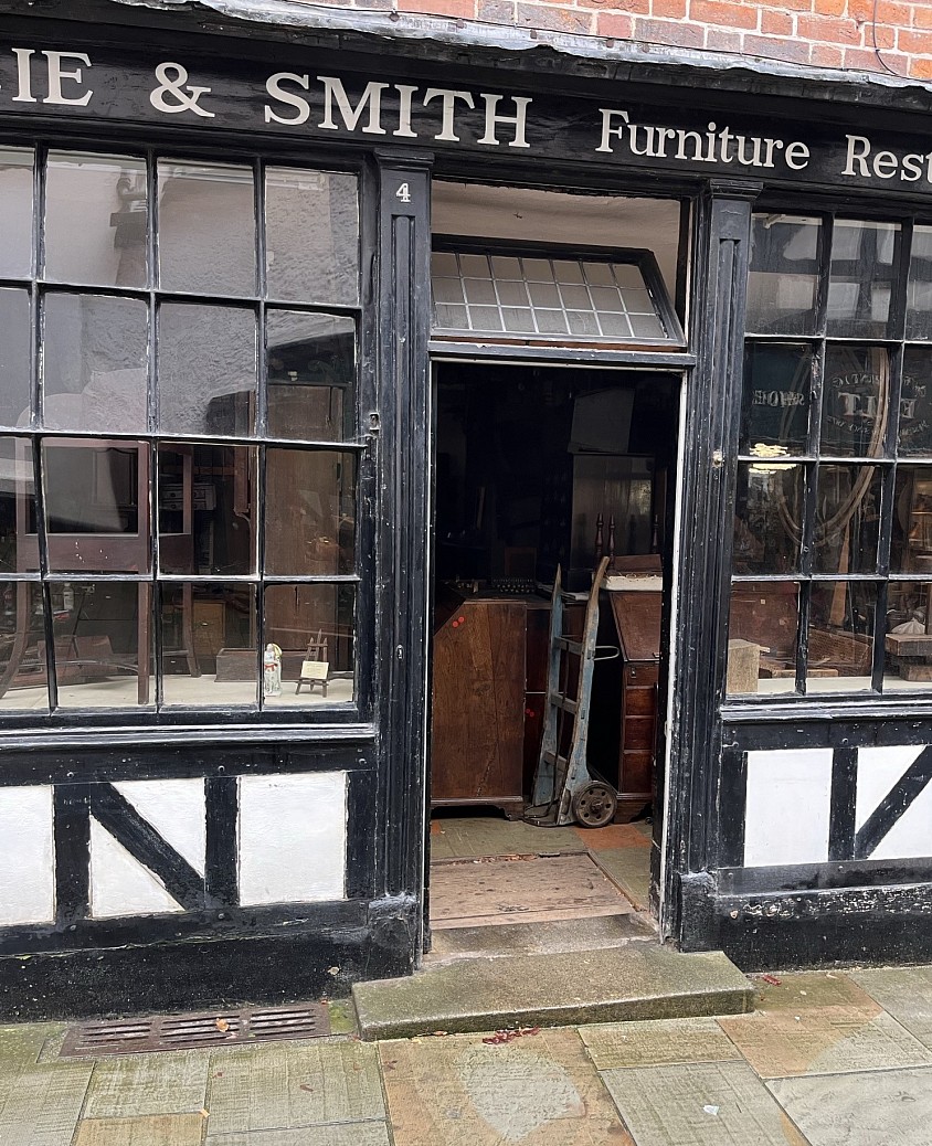 Mackenzie & Smith restoration workshop at 4 Bull Ring Ludlow.